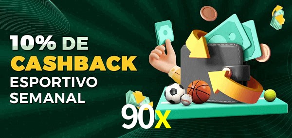10% de bônus de cashback na 90x